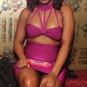 Sexy fuchsia club dress